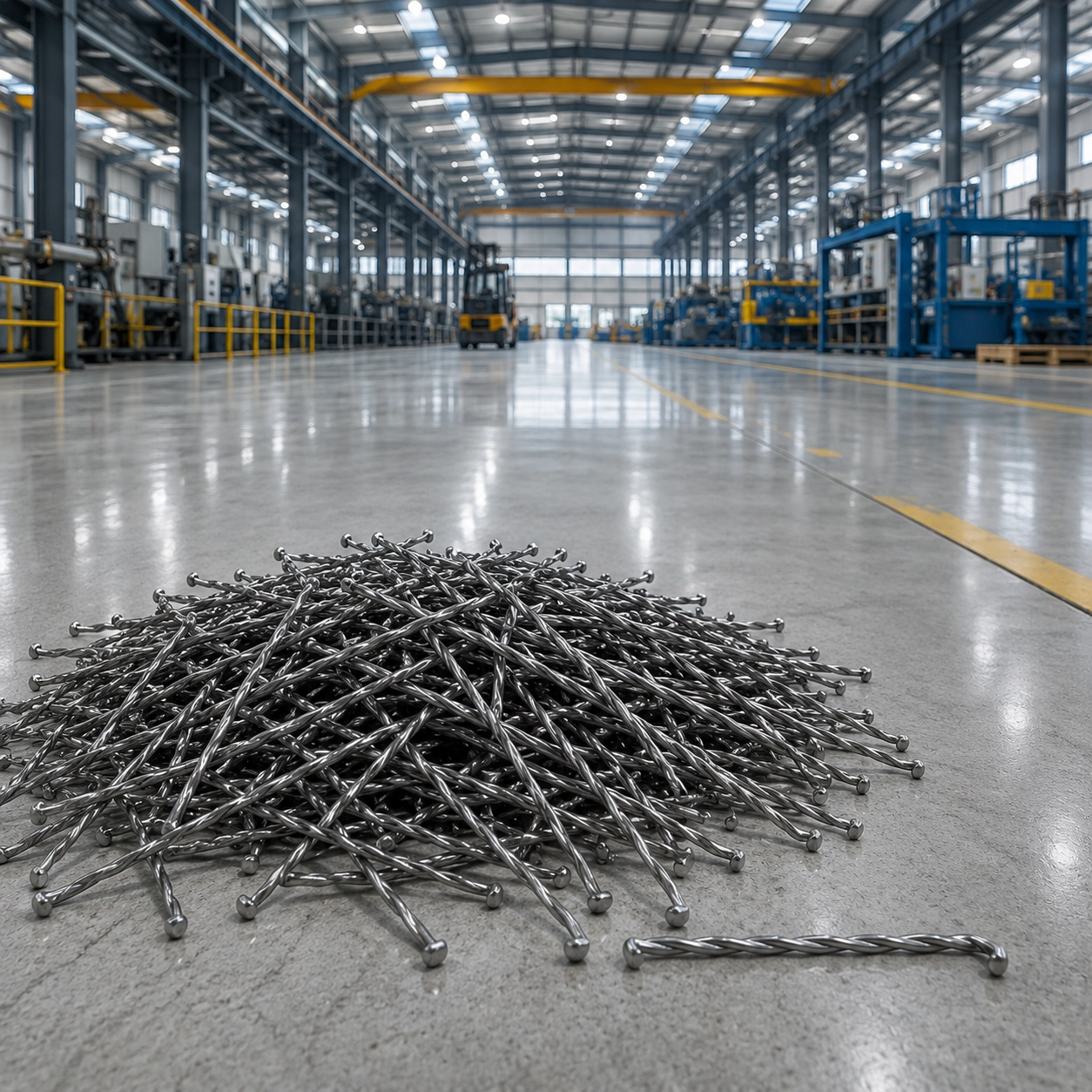 Fabrika Zeminlerinde Çelik Fiber Tel